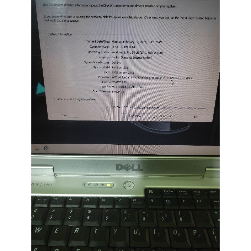 LAPTOP DELL INSPIRON 1501