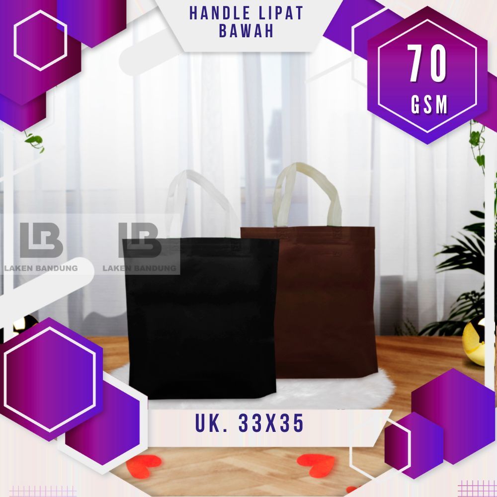 

Tas Uk 33x35x8 CM Spunbond Goodybag Laken Model Tali Tebal 70GR Polos