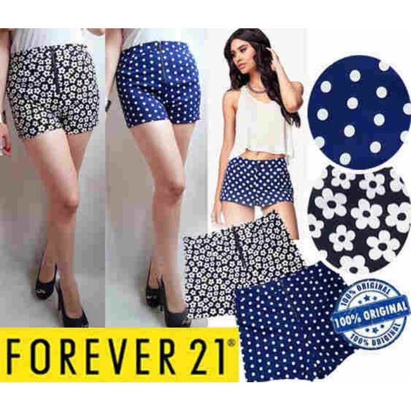 Forever21 Printed short BLACK