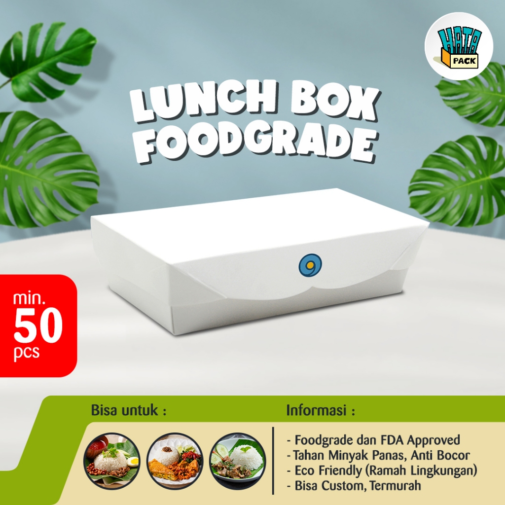 Kotak Makan Kertas / Lunch Box / Tab One Ukuran 16 x 9 Cm / Paper Lunch Box - PLG