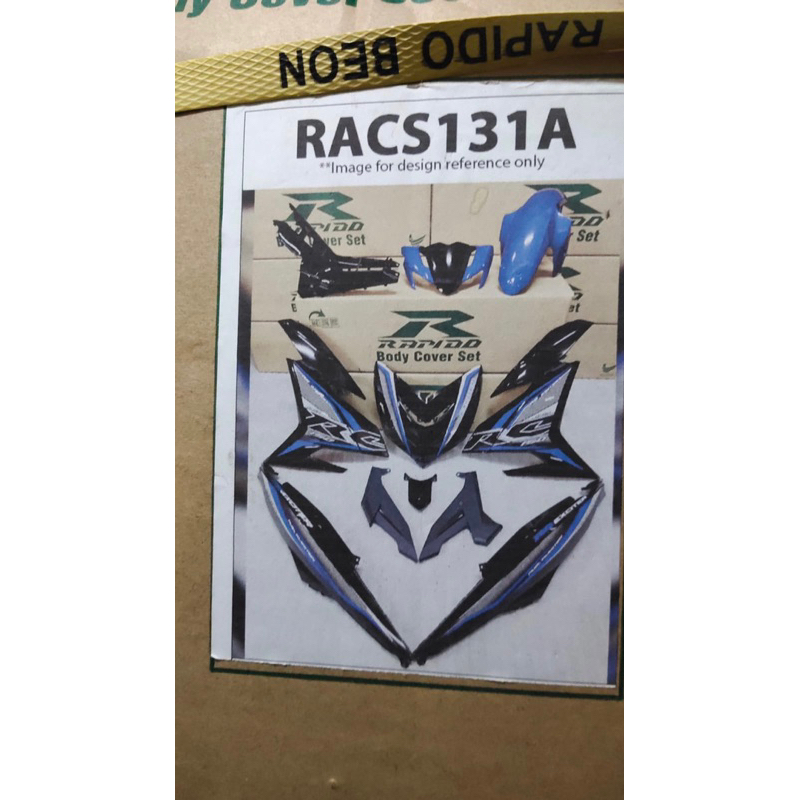 BODI BODY SET HALUS MXKING MX KING MALAYSIA MERK RAPIDO STIKER TANAM ORIGINAL RAPIDO PRESISI 100%