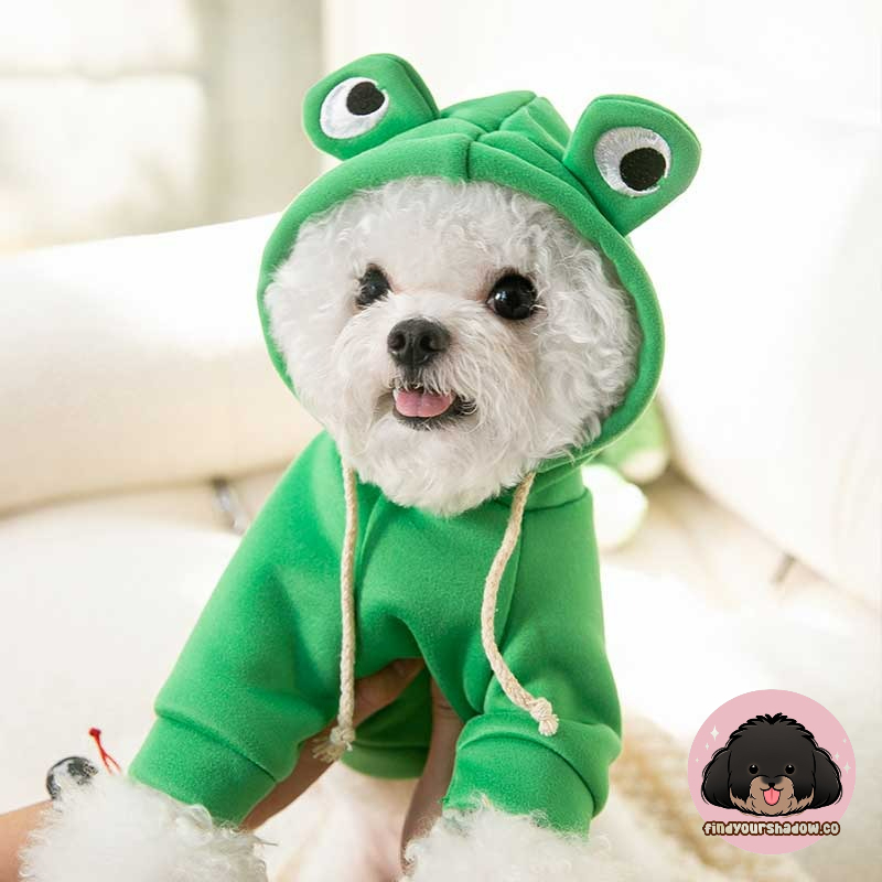 COTTON FROG HOODIE | FROG COSTUME | DOG AND CAT |
