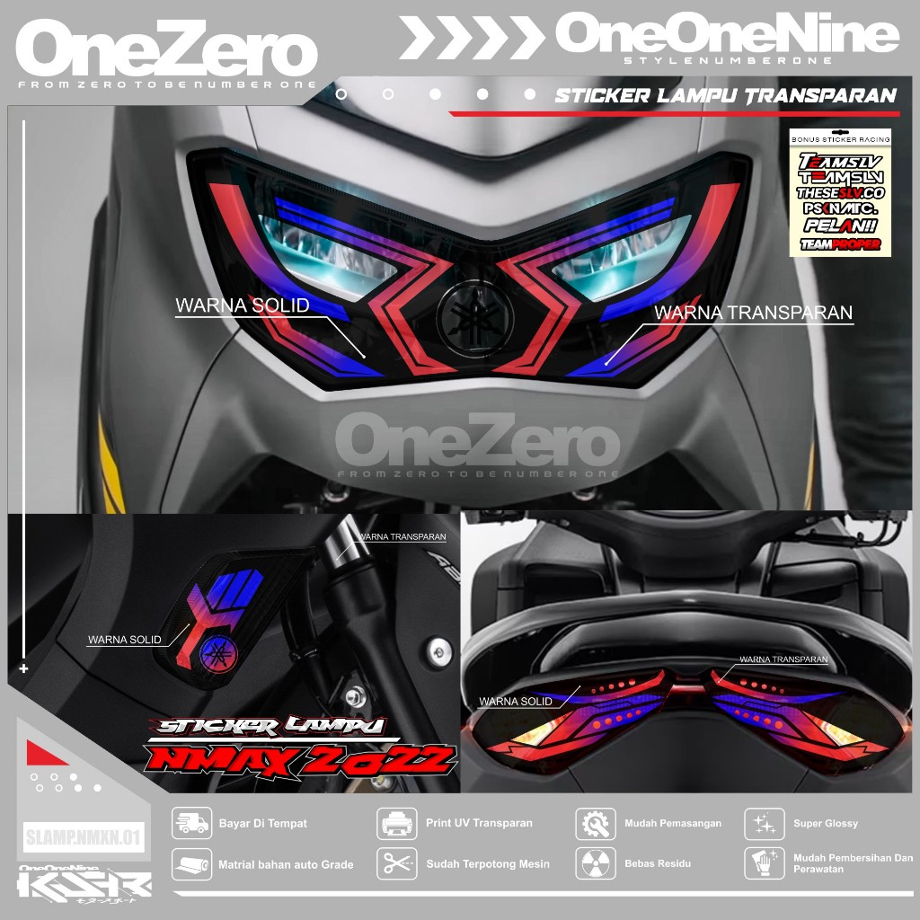 STIKER LAMPU NMAX 2023 / STICKER TRANSPARAN VARIASI LAMPU ALIS MOTOR YAMAHA NMAX NEW 2023 TERBARU