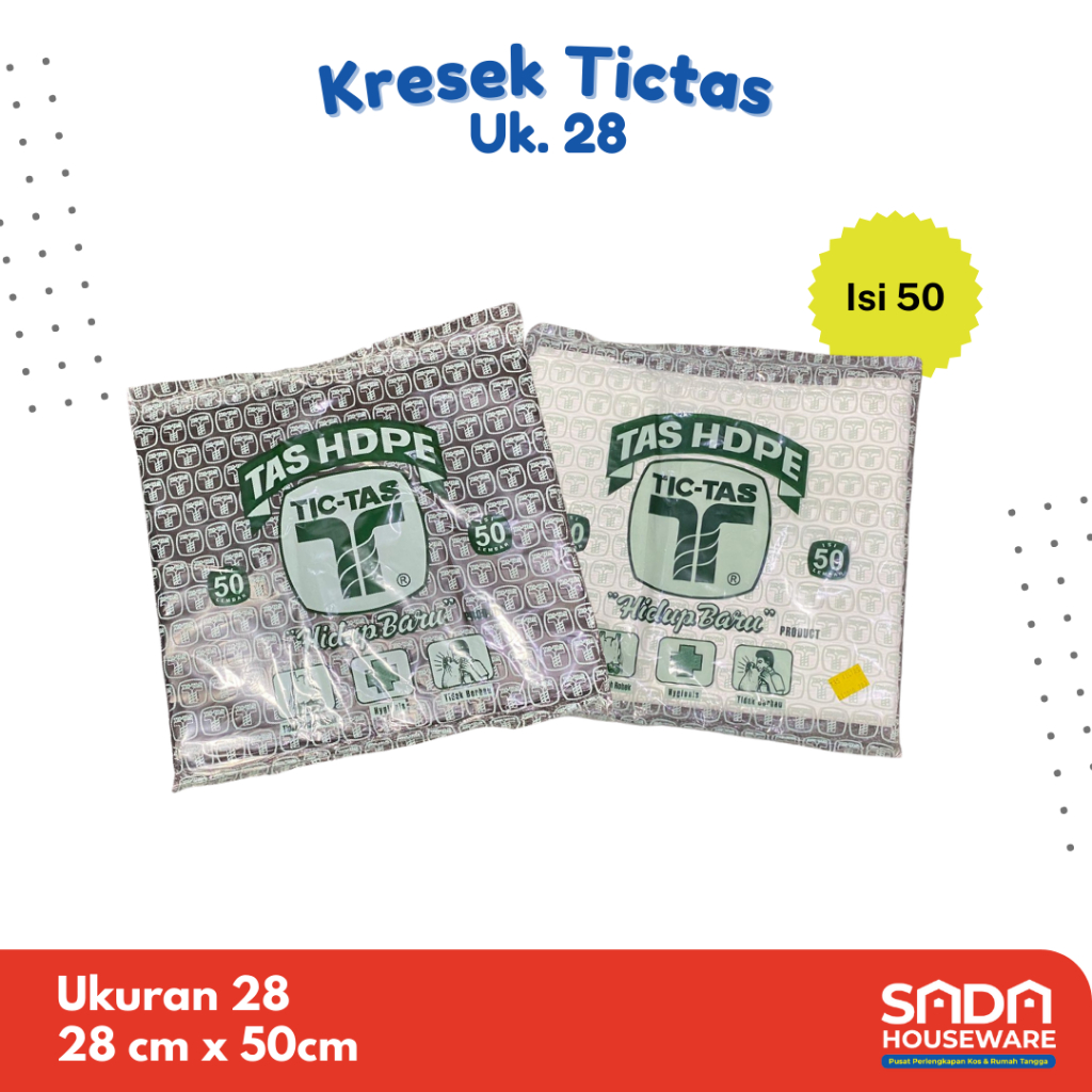[ISI 50pcs] Kantong kresek / Kantong kresek tic-tas / kantong kresek hitam / kantong kresek putih / 