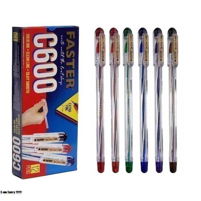 

Pulpen / Ball Pen Faster c600 ( Per 1 Pcs)