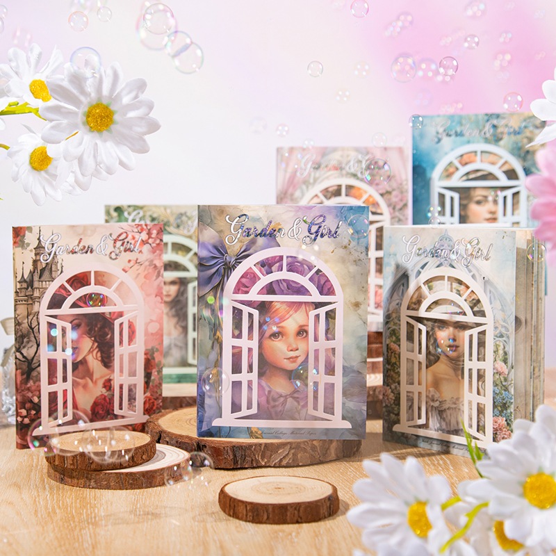 

[HARU] Garden and Girl Series Deco Paper Journaling Scrapbook Journal kit Kertas Motif Bunga Bujo