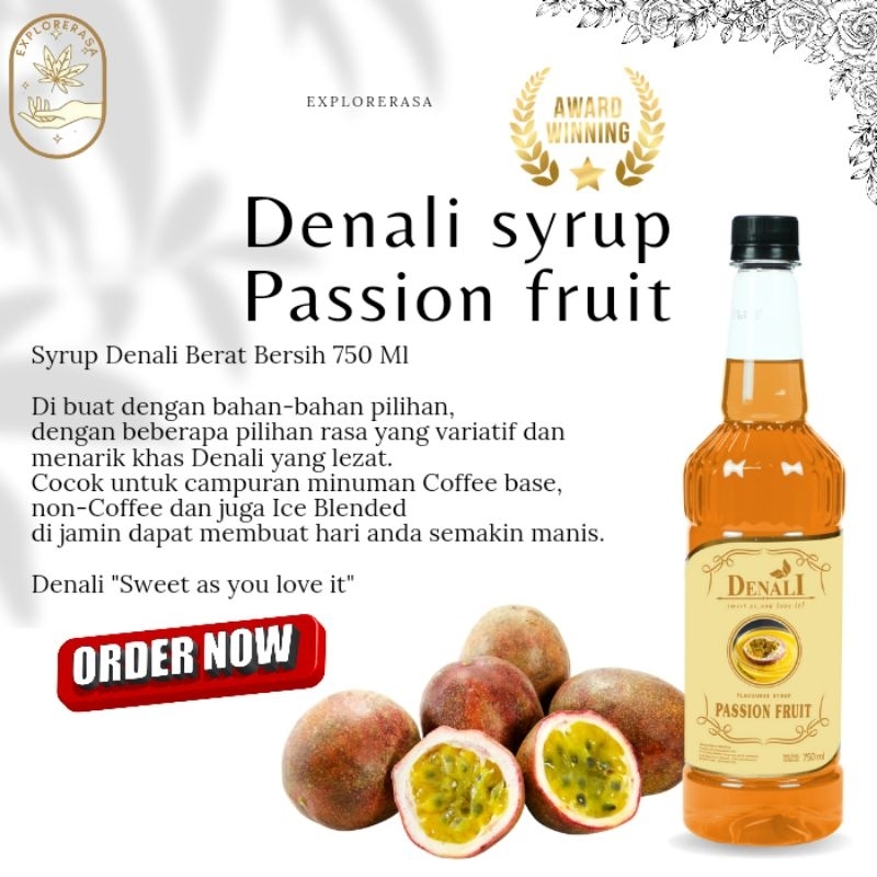 

Denali syrup rasa passion fruit isi 750ml