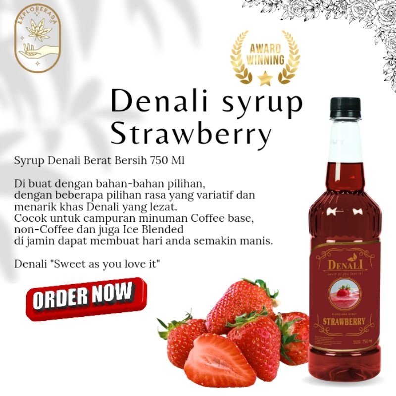 

Denali syrup rasa strawberry isi 750ml