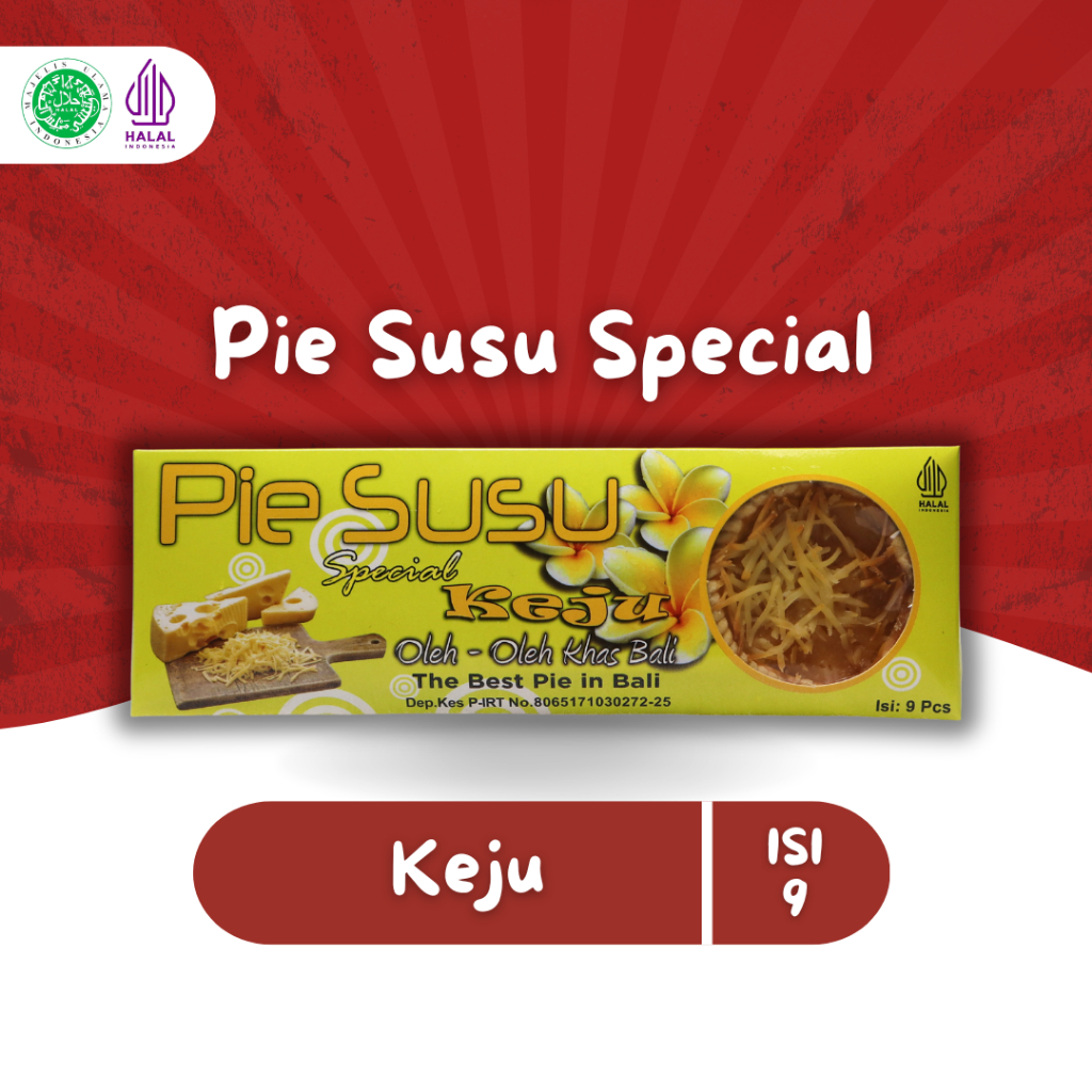 

Pie Susu Special Varian Keju 1 Box Isi 9 - Oleh Oleh Khas Bali