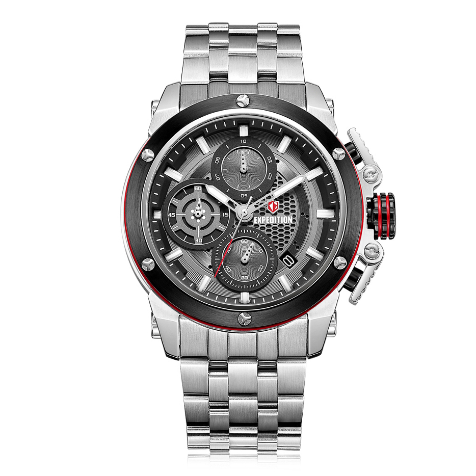 Jam Tangan EXPEDITION E6748M Silver Ring BlackOriginal