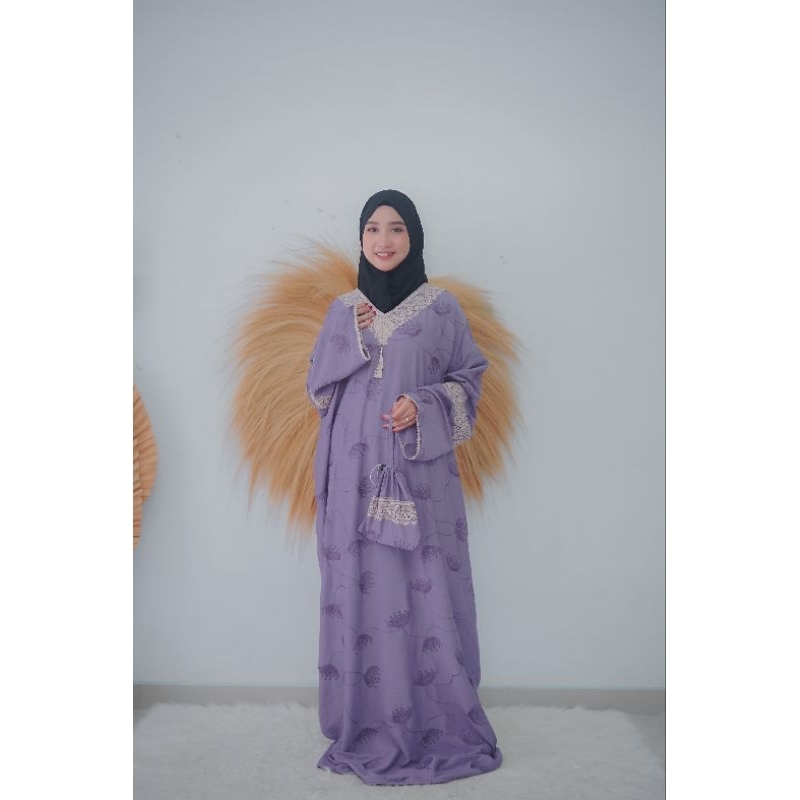 POLOLINEN BORDIR SIZE L DEWASA MUKENA ABAYA SHOLAT TRAVELING PREMIUM TERBARU TERMURAH JOKAM FASHION 