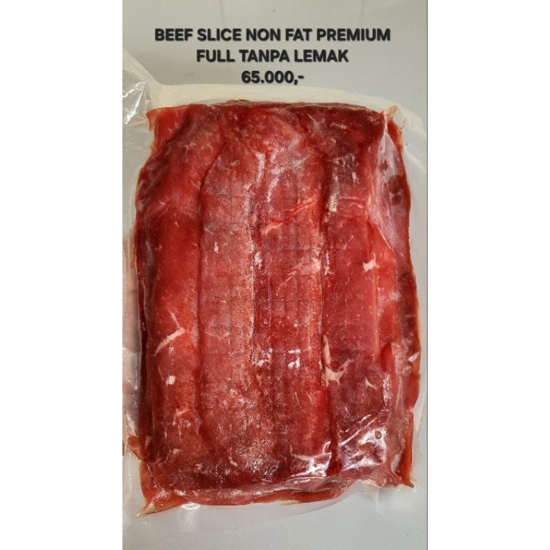 

Beef slice Premium Non Fat/ tanpa lemak full