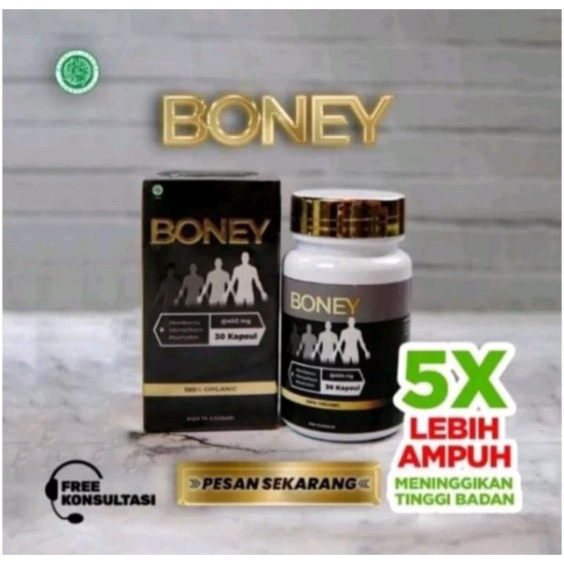 BONEY PENINGGI BADAN ORIGINAL 30 KAPSUL BONEY KAPSUL PENINGGI BADAN HERBAL