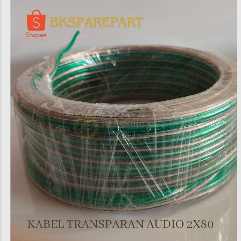 Kabel Transparan Audio Speaker Serabut Permeter