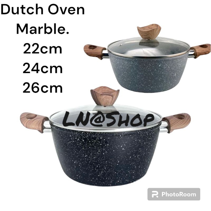 Soup Pot Panci Sup 22cm 24cm 26cm Teflon Anti Lengket Pan Kuah Masak Goreng Tanpa Minyak Handle