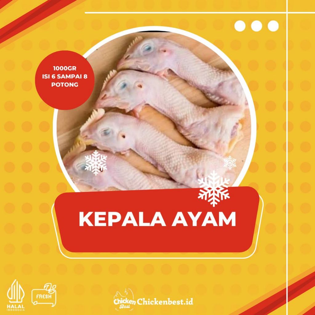 

Kepala ayam broiler isi 6 - 10 potong 1kg