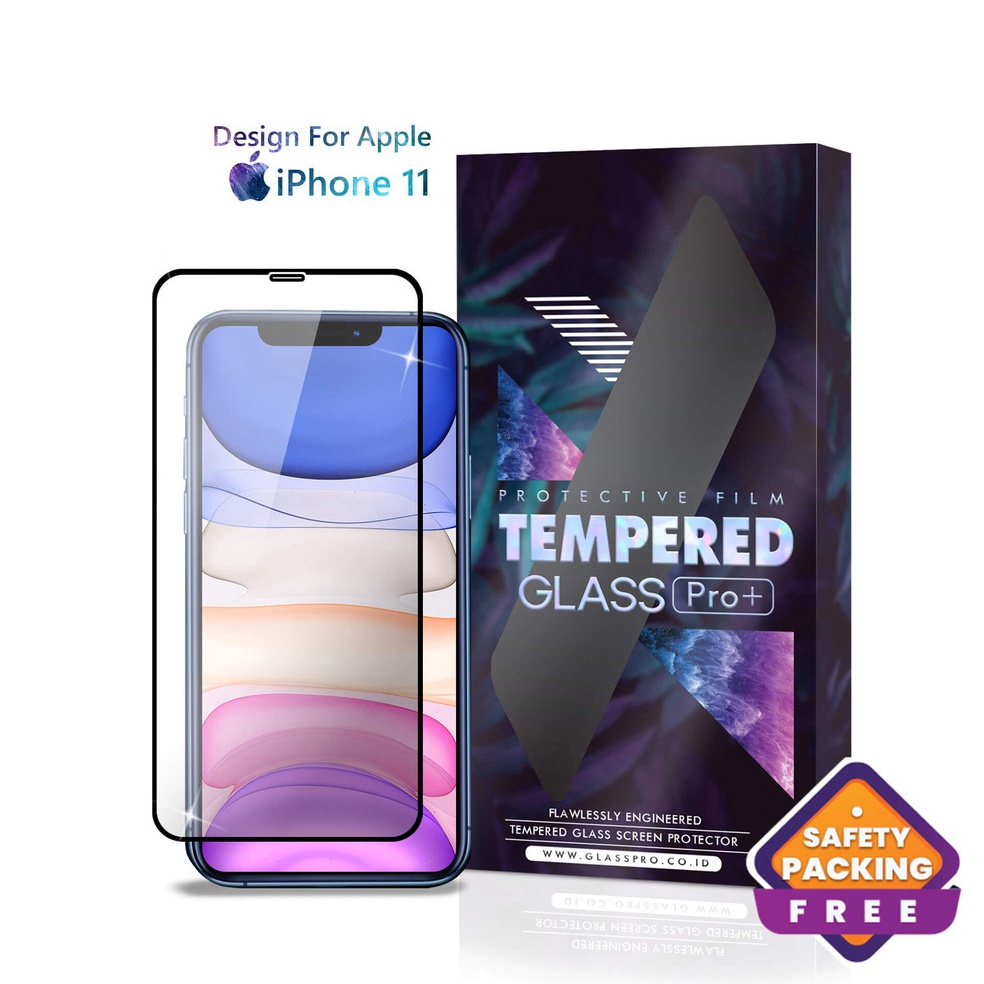 KODE Q19L Glass Pro Tempered Glass iPhone 11 Full Cover  Premium Anti Gores screen protector not Anti Spy antispy case casing housing second Privacy glass matte iPhone Xr Full Screen  iPhone Series