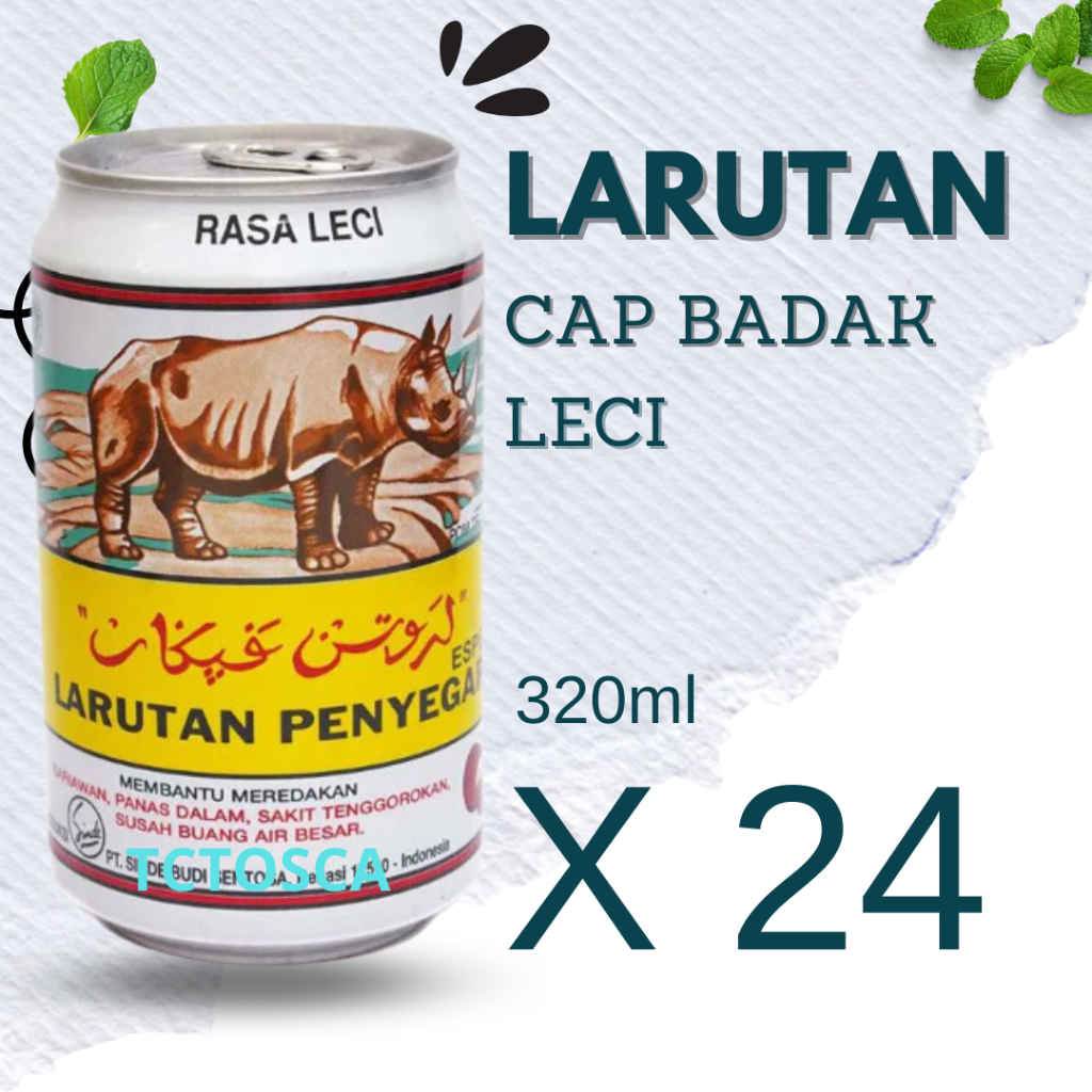 Larutan Penyegar | Larutan Penyegar Cap Badak Kaleng 1 Dus Isi 24 Pcs