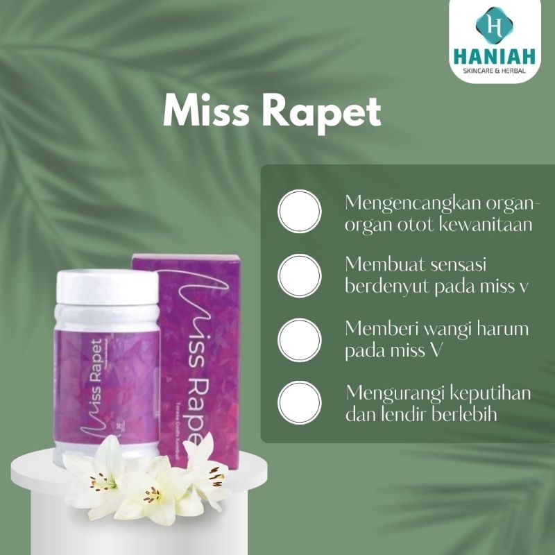 Miss Rapet | Herbalov | Perawatan Kewanitaan / Pengencang Perapat Miss V Herbal Alami Original