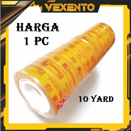 

Solasi Selotip Bening 10yard Plester Kecil by Vexento