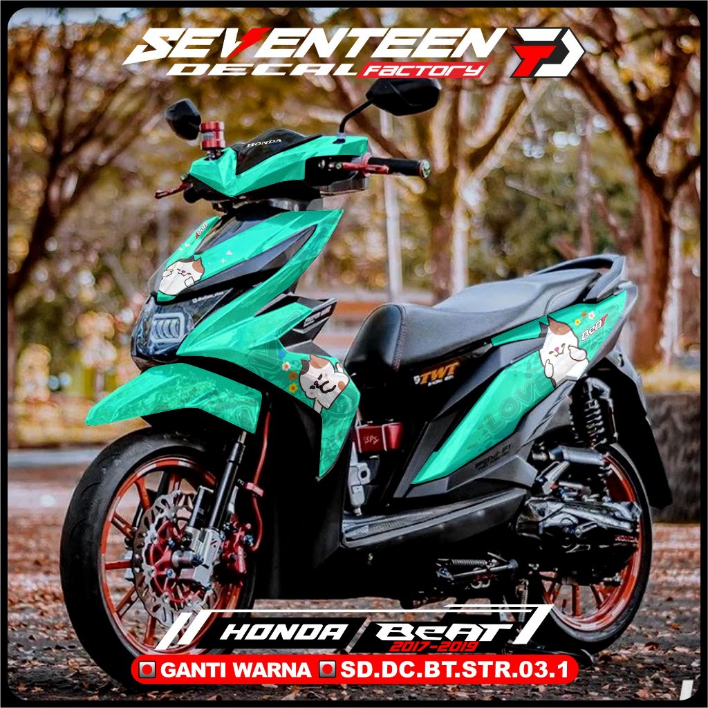 Decal Stiker BEAT NEW 2017-2019 BEAT STREET full Body POLOS Sticker full Body Motor 03
