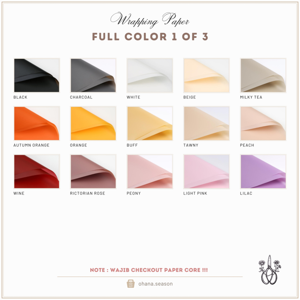 

Ohana Season Floral Wrapping Paper | Kertas Bunga | Full Color Cellophane 58 x 58 cm (Part 1)