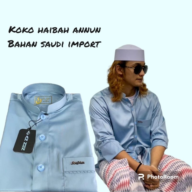 Baju Koko Pria Dewasa Haibah Saudi Busana Muslim Annun Terbaru