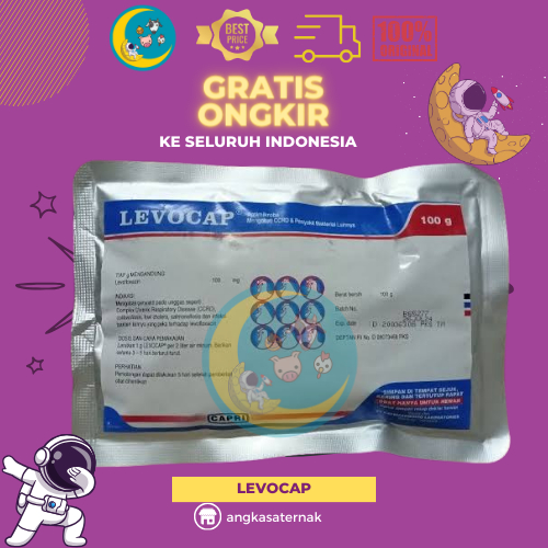Levocap @100gram - Obat Spektrum Luas Untuk Pencernaan dan Pernafasan pada Unggas