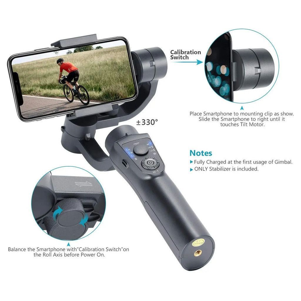 Auto F Tracking Gimbal S5B handphone Stabilizer 360 & Action Camera Ultra Stable Gimbal 3 Axis Hp