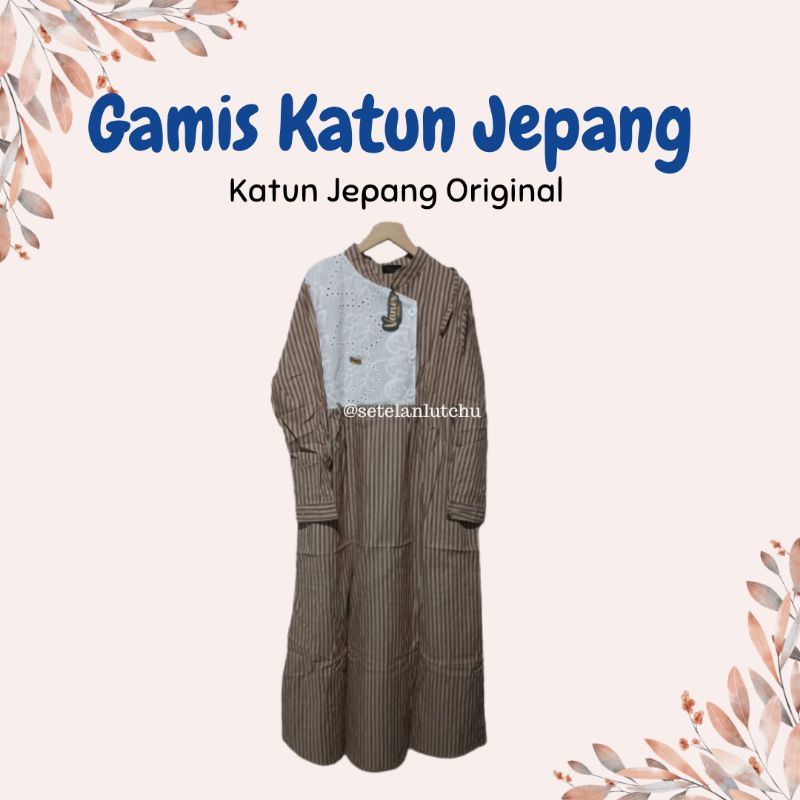 Gamis Dewasa Bahan Katun Jepang Original - Dress Wanita Busui - Gamis Busui Premium