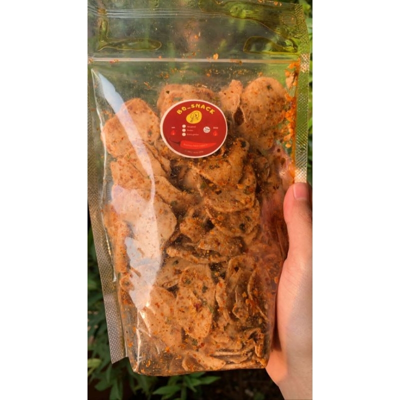 

Basreng koin 250gr basreng keripik basreng pedas daun jeruk basreng ikan basreng kering