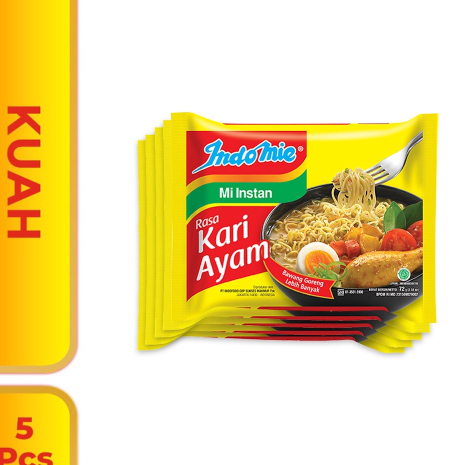 

XC26619 5 Pcs Indomie Kuah Kari Ayam