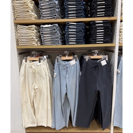 Terlaku WOMEN Celana Tapered Jersey Denim UNIQLO