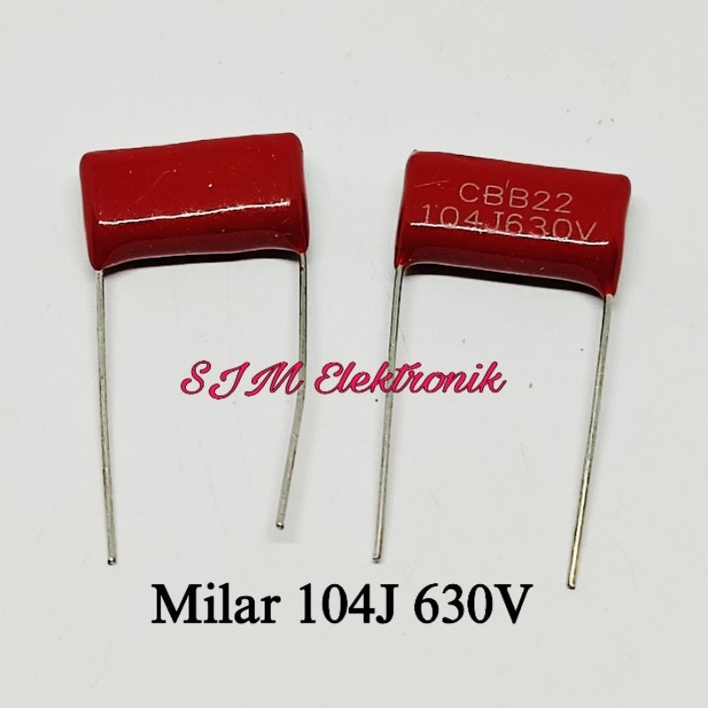 Kapasitor Milar 104J 630V Capacitor mylar 104 J 630 Volt