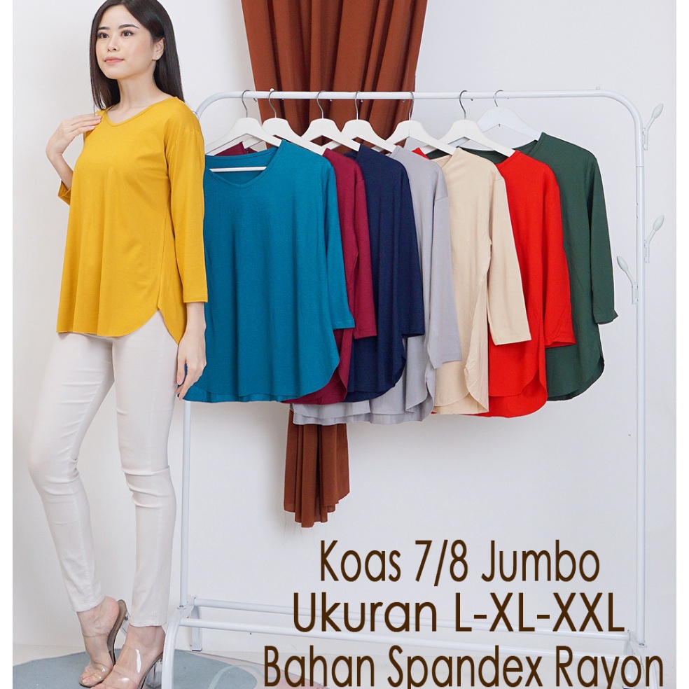 COD TERMURAH Kaos Wanita 78 Big Size Kaos Polos Wanita Kaos Cewek Spandek Rayon 78 TShirt Wanita Len