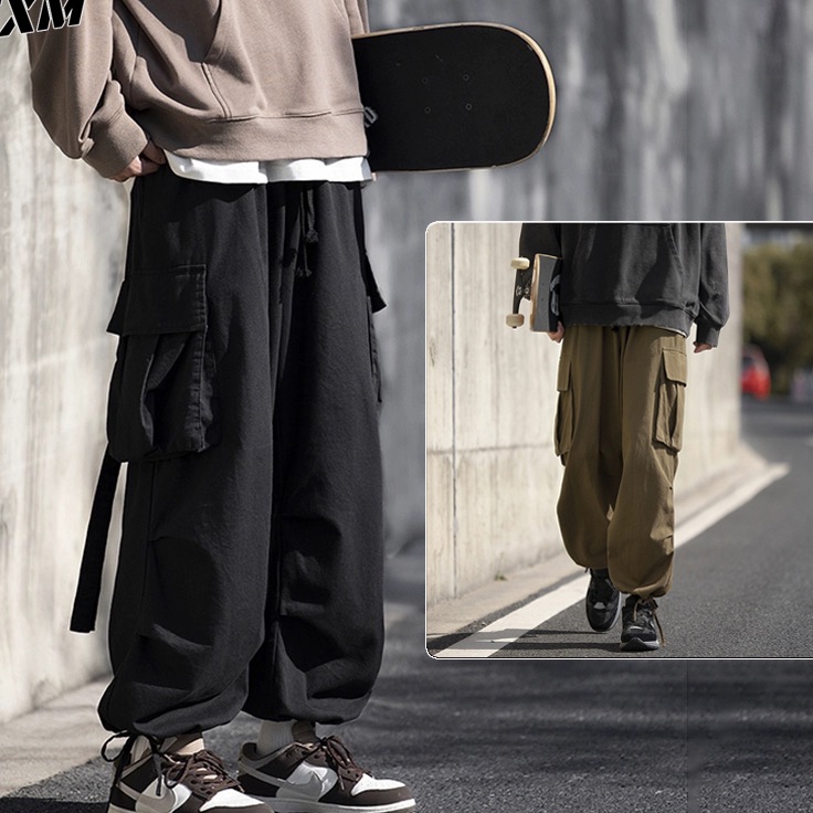 Jangan Sampai Kehabisan celana cargo panjang pria hitam celana kulot korea celana cargo premium cela