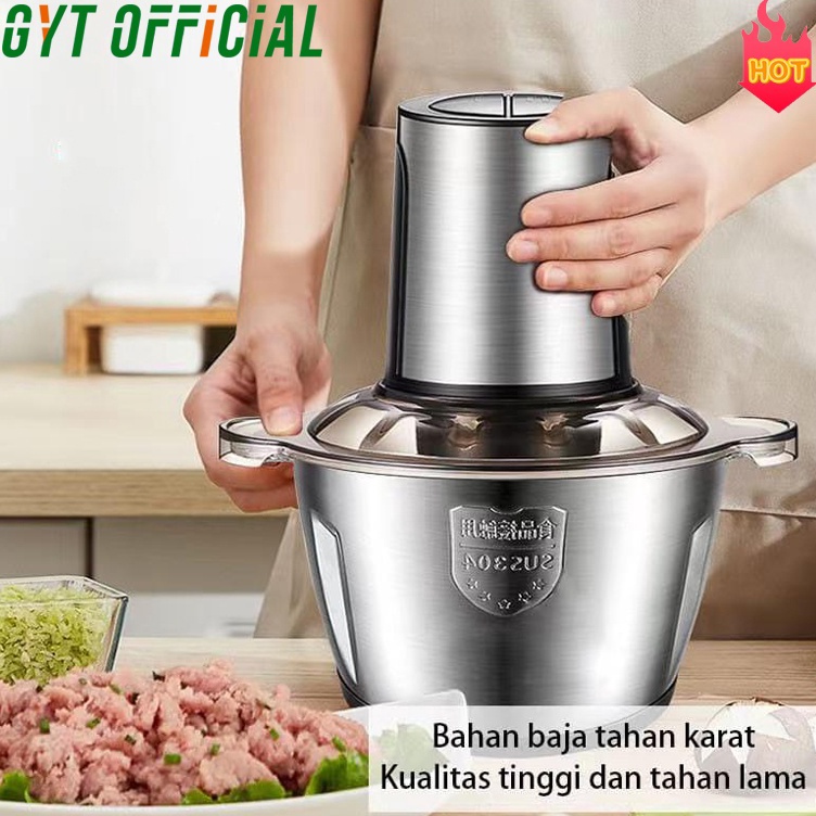 Terkini GYT Blender Kapsul 2 Liter Stainless steel penggiling daging mixer listrik pengolah makanan 