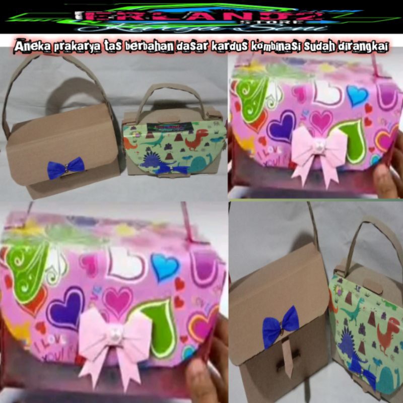 

Prakarya Tas dari kardus model kekinian