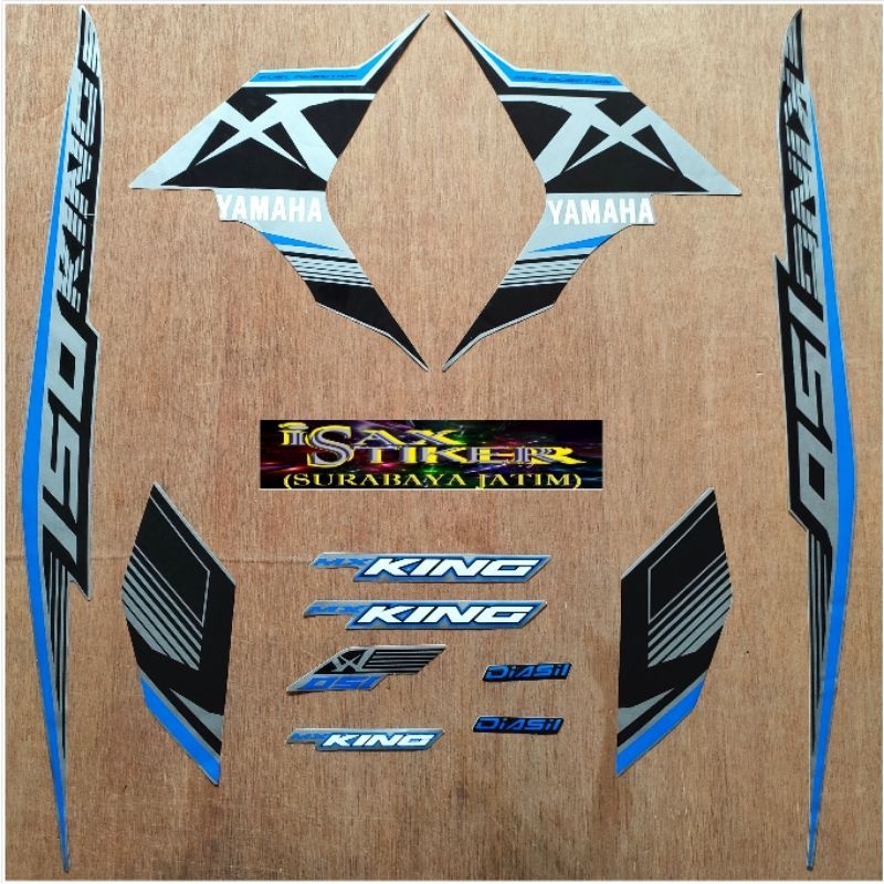 Striping Yamaha Jupiter MX King 150 Silver biru tahun 2017 2018