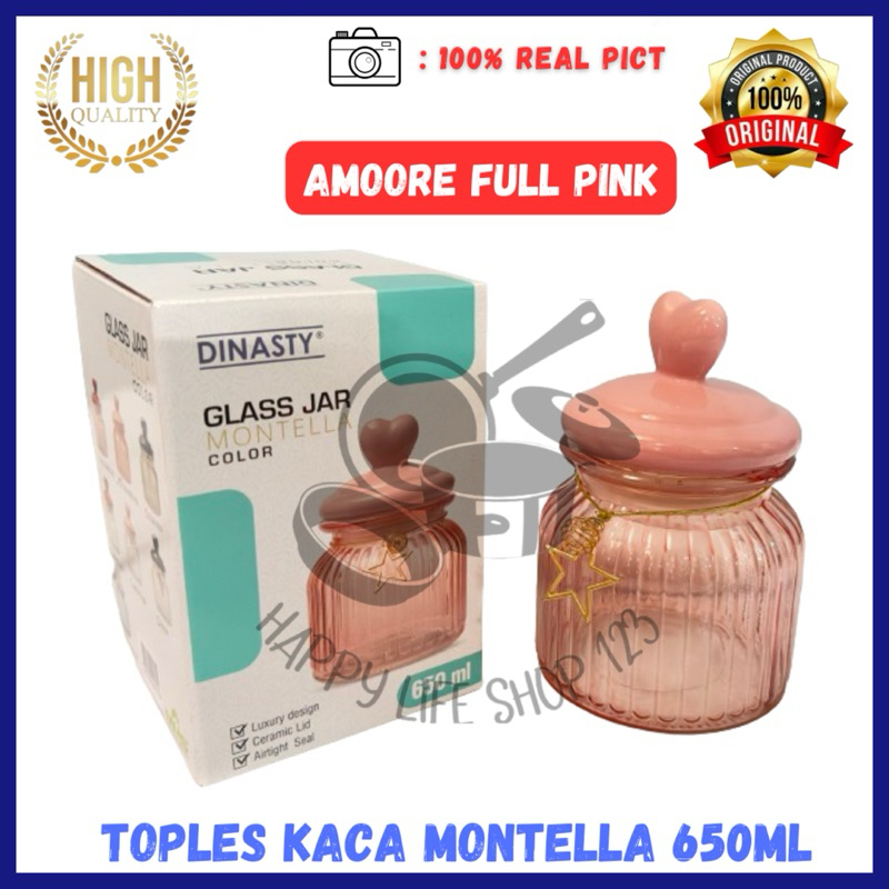Toples Kaca Montella Satuan / Toples Snack Montella / Toples Kaca Per Pcs