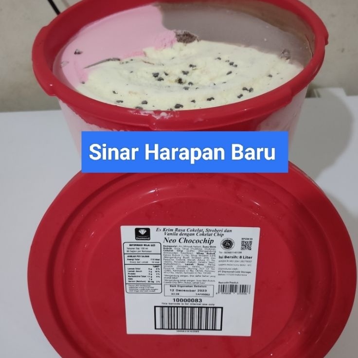 

READY STOK ICE CREAM 8 LITER DIAMOND NEOPOLITAN 3 RASA