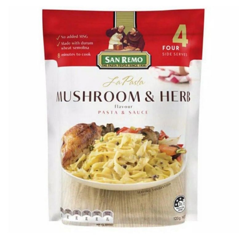 

SAN REMO La Pasta Mushroom & Herb 120g