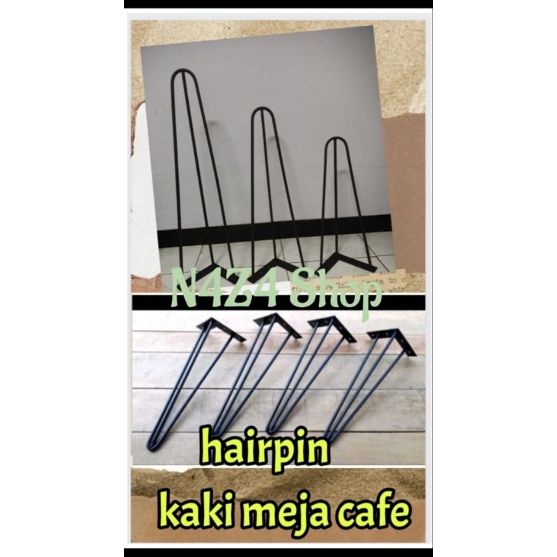 Kaki besi hairpin, kaki meja besi beton, kaki meja cafe, kaki meja besi tinggi 40 cm