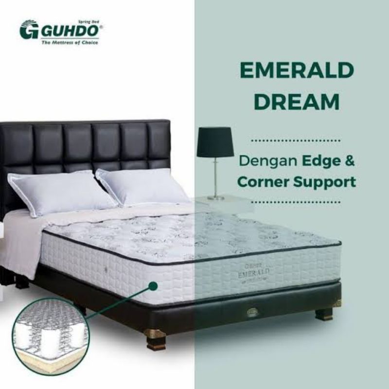 Hanya Kasur. Spring Bed Guhdo Emerald Dream ukuran 120 x 200