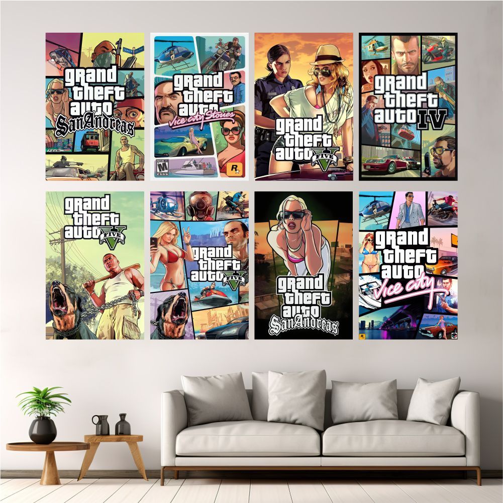 Hiasan Dinding Poster GTA | Poster Kayu GTA