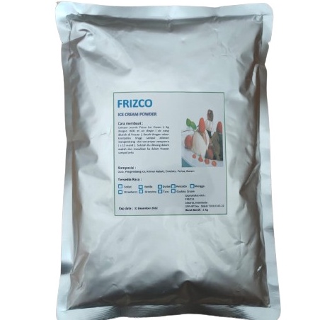 

STAR VANILLA Ice Cream Frizco 1kg Instant Powder Frisco Bubuk Es Krim hard ice cream VANILA vanili