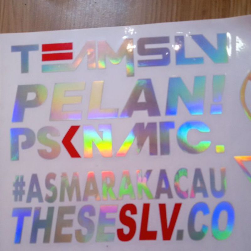 

stiker teamslv satu pakett isi 5