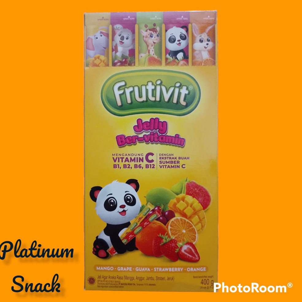 

PROMO ALE Frutivit Jelly Bervitamin 4 g NEW PRODUCT MAYORA 2 Stik 2 g