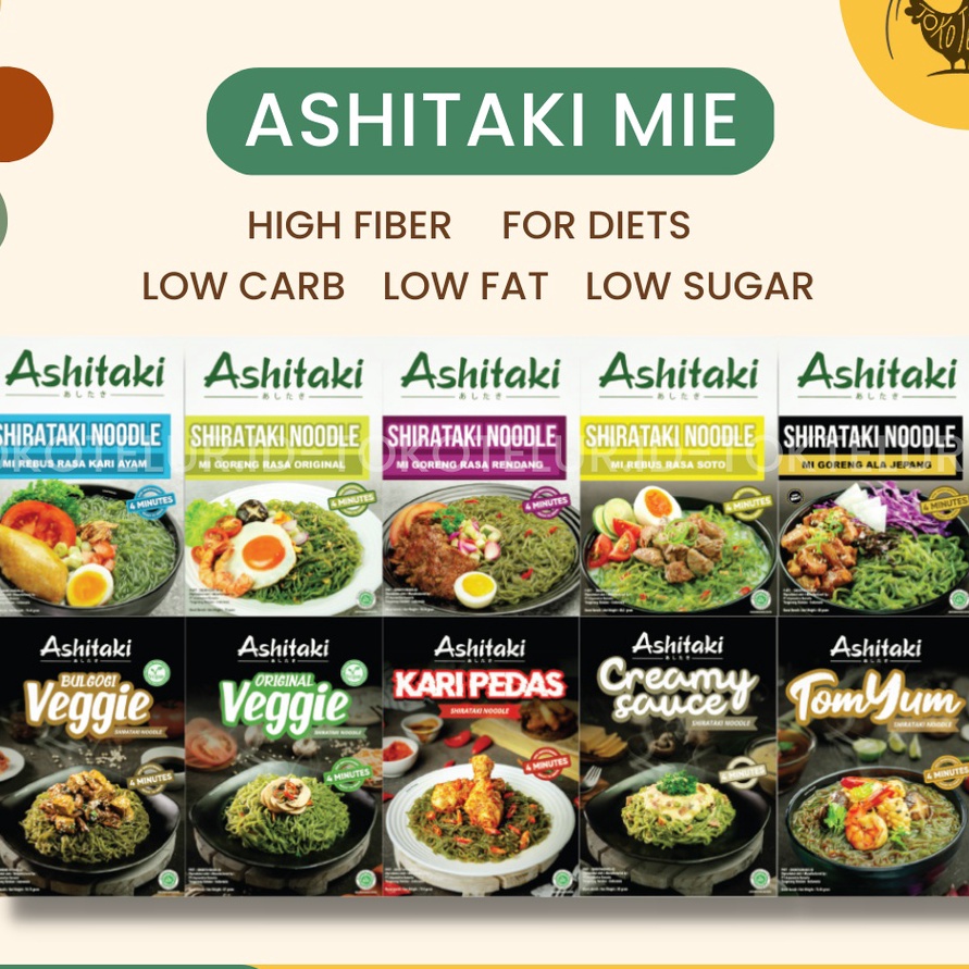 

MEGA SALE Ashitaki Mie Shirataki Diet Sehat Shirataki Noodle Mie Instant