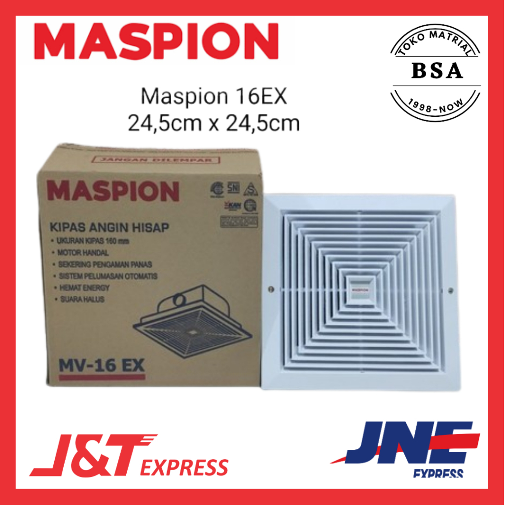 MASPION EXHAUST FAN PLAFON MV-16 EX Hexos Plafon Maspion Ceilling Fan Maspion MV16 EX